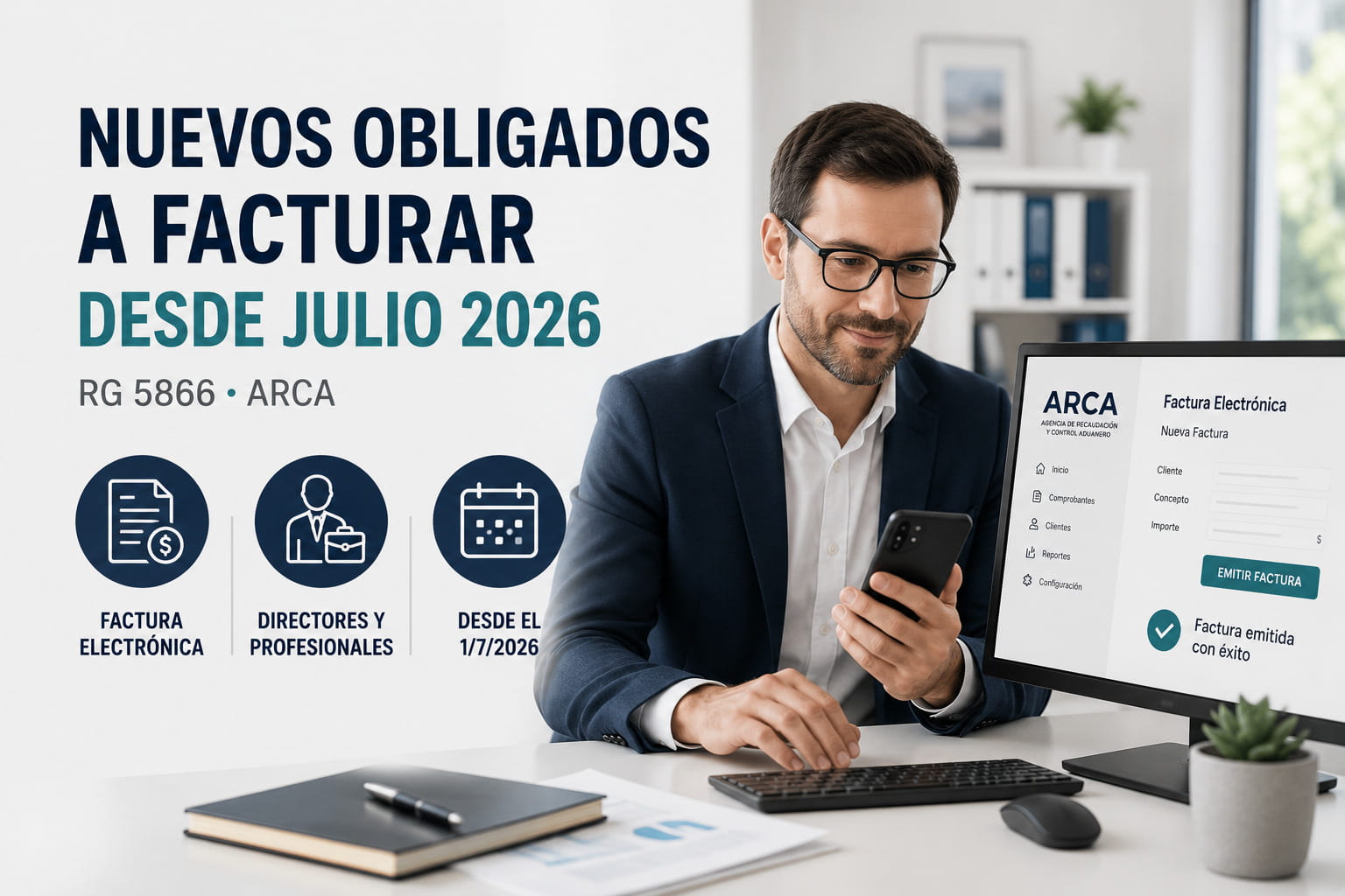 Imagen de portada: RG 5866: nuevos sujetos obligados a facturar desde el 1/7/2026
